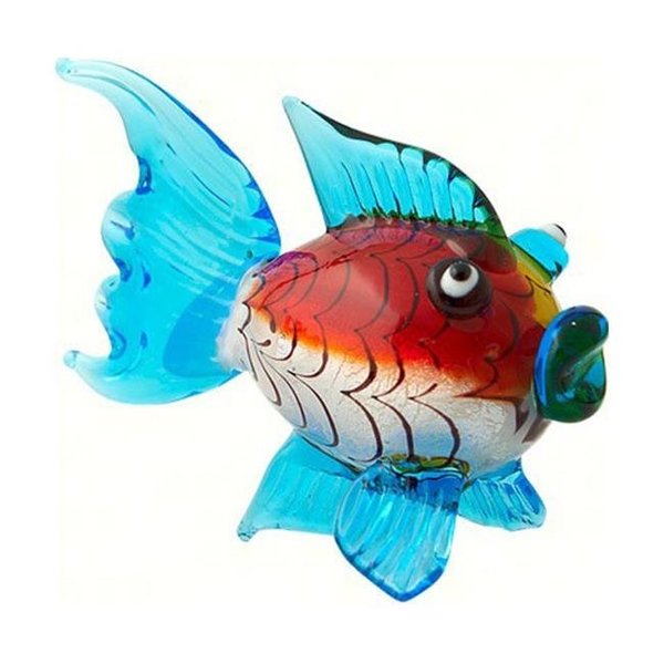 Ls Arts Inc LS Arts MA-069 Milano Art Glass Animals-Blowfish LG MA-069